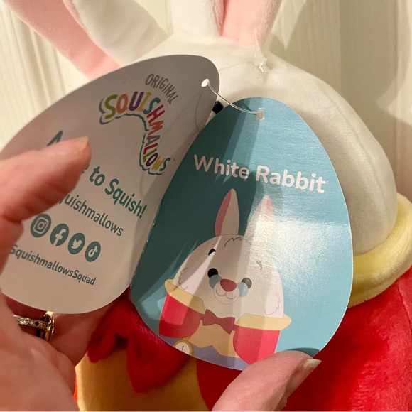 Squishmallows Disney White Rabbit Alice In Wonderland NWT - Picture 7 of 7